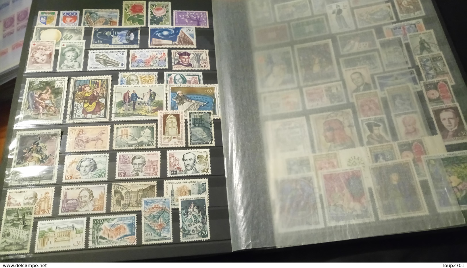 D333 GROS LOT FEUILLES TIMBRES FRANCE NEUFS / OB A TRIER BELLE COTE DÉPART 10€ - Collections (en Albums)