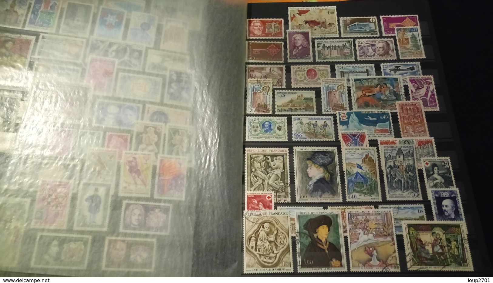 D333 GROS LOT FEUILLES TIMBRES FRANCE NEUFS / OB A TRIER BELLE COTE DÉPART 10€