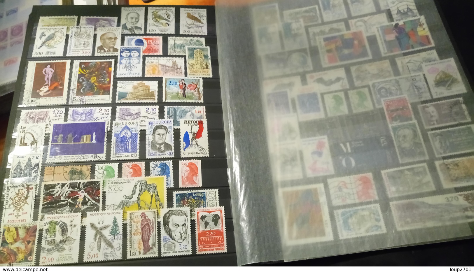 D333 GROS LOT FEUILLES TIMBRES FRANCE NEUFS / OB A TRIER BELLE COTE DÉPART 10€