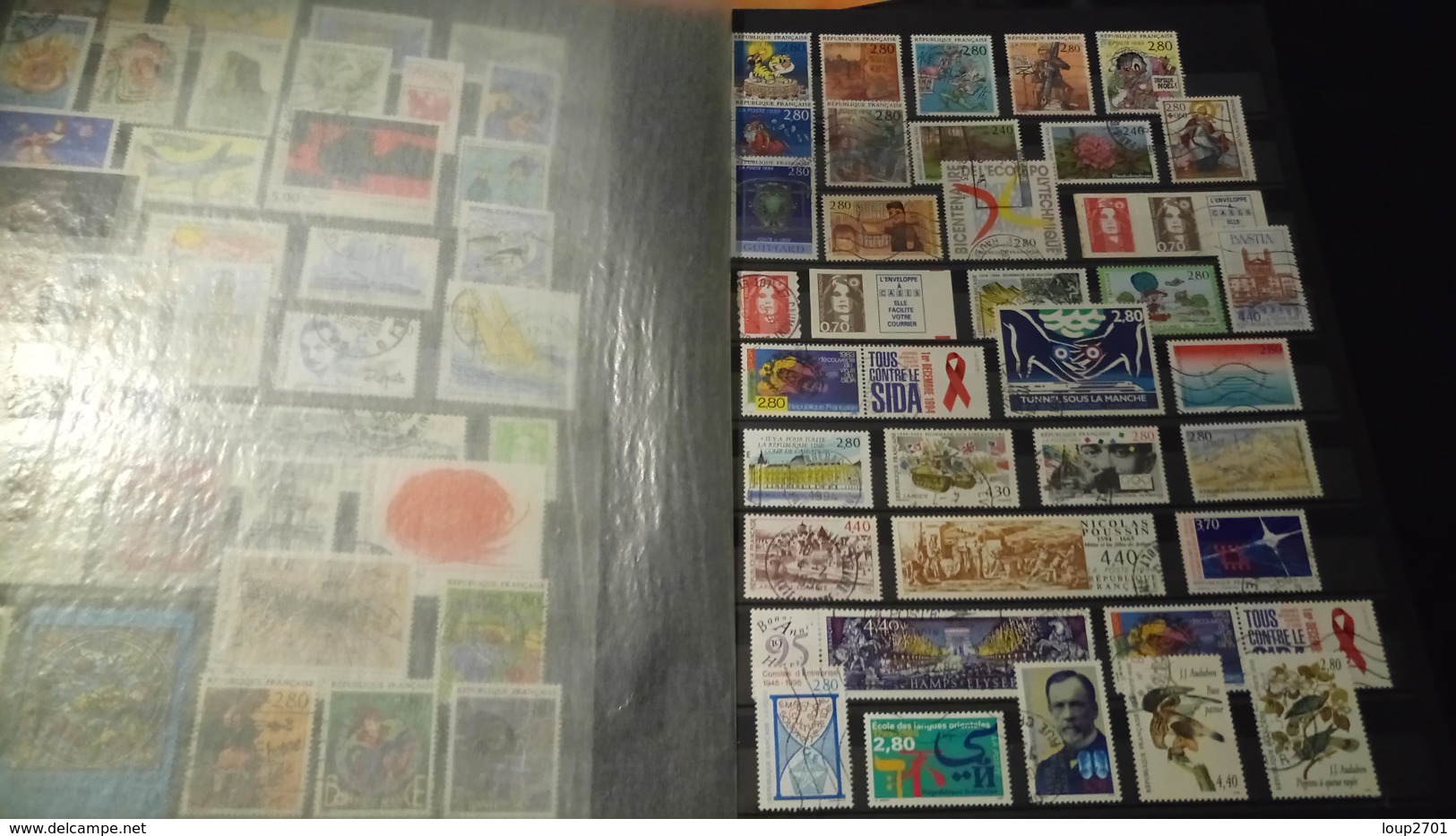 D333 GROS LOT FEUILLES TIMBRES FRANCE NEUFS / OB A TRIER BELLE COTE DÉPART 10€