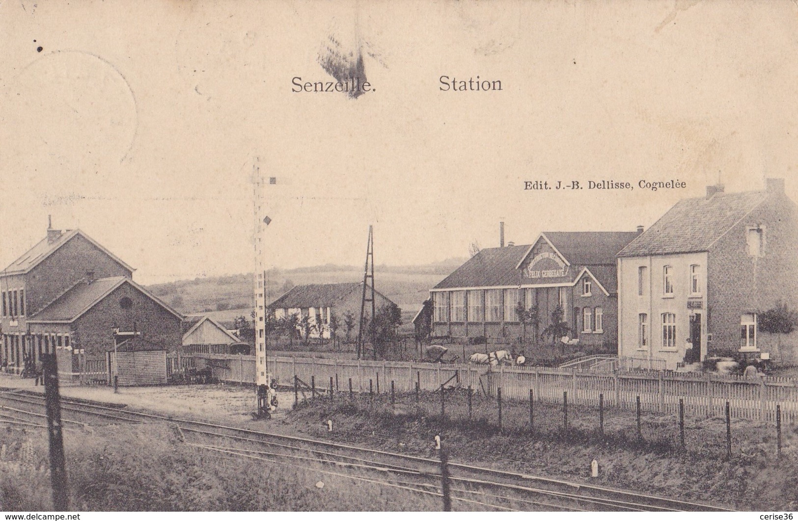 Senzeille Station Ed.J-B. Dellisse Cognelée Circulée En 1910 - Philippeville