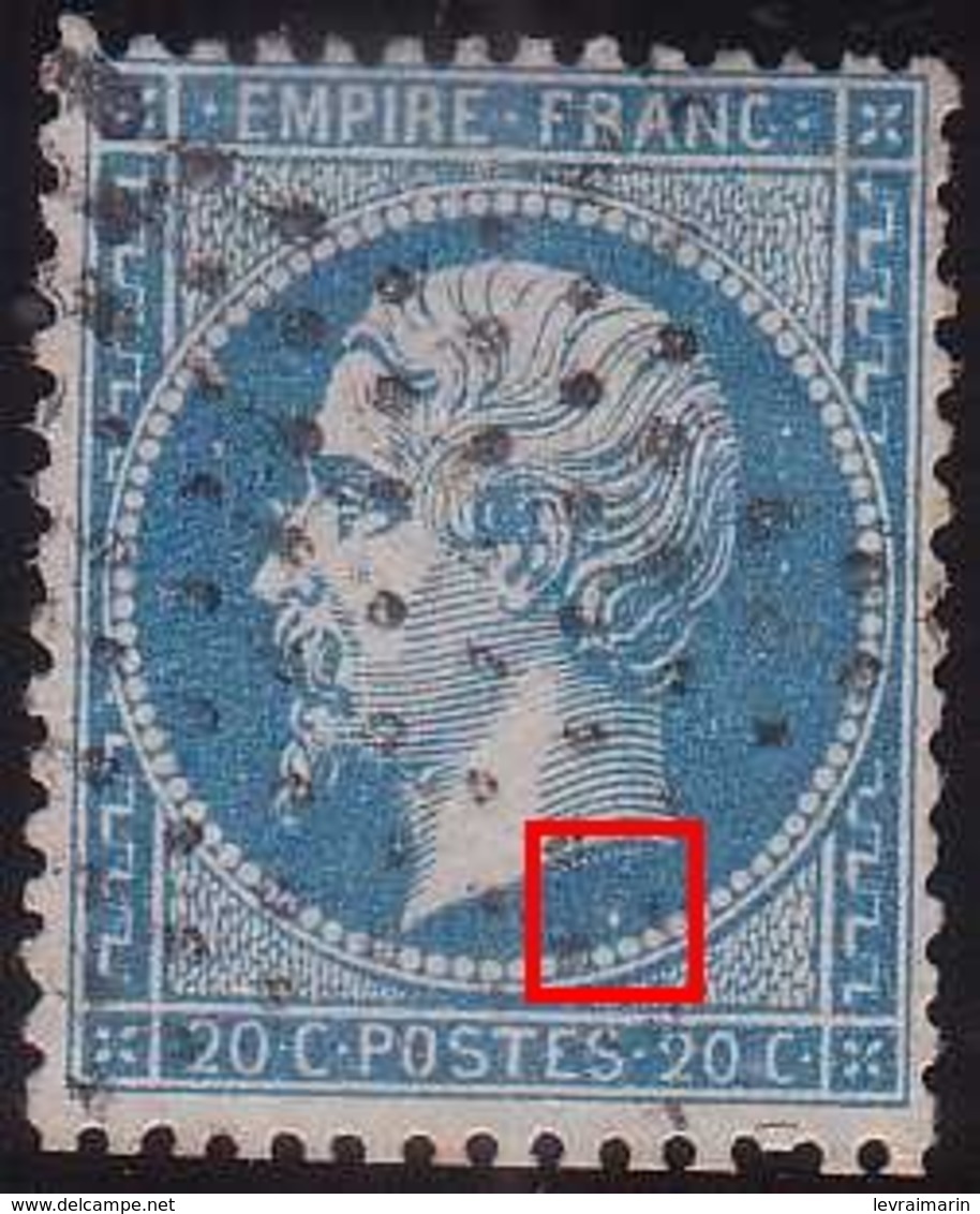 N°22 Variété Yvert Spécialisé, Position 70B4, TB - 1862 Napoléon III