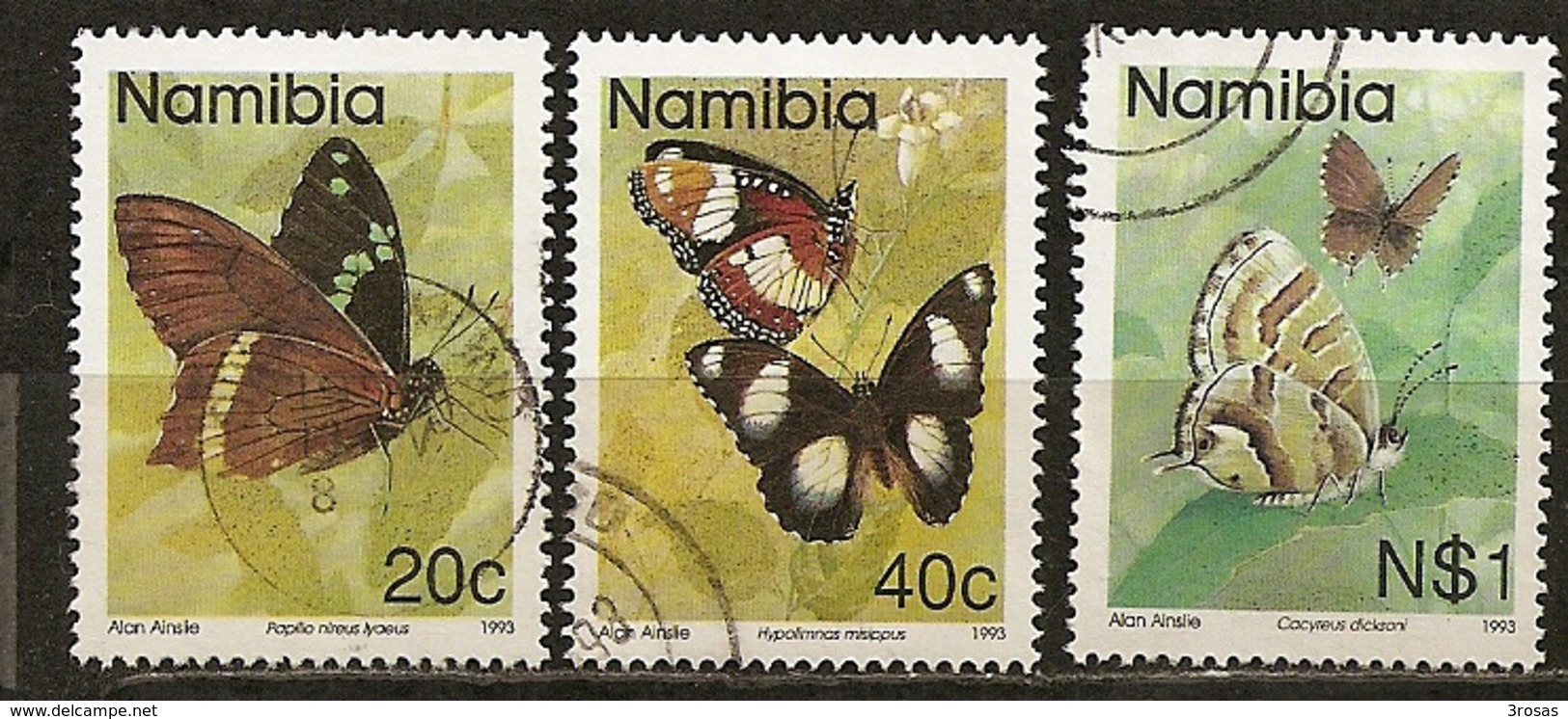 Namibia 1993 Papillons Butterflies Obl - Namibie (1990- ...)