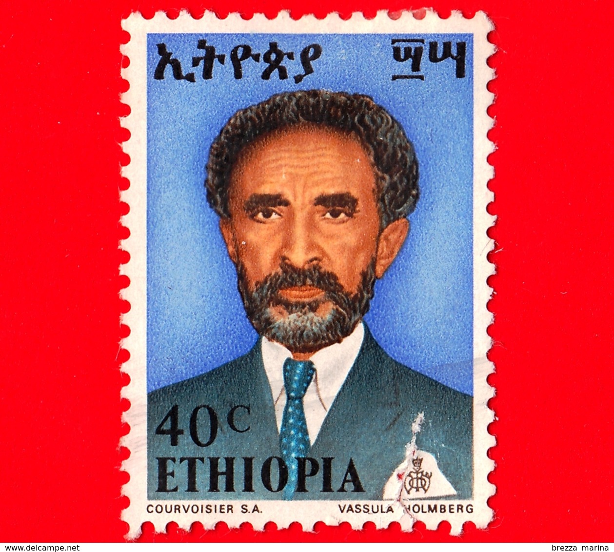 ETIOPIA - Usato - 1973 - Imperatore Haile Selassie - 40 - Äthiopien