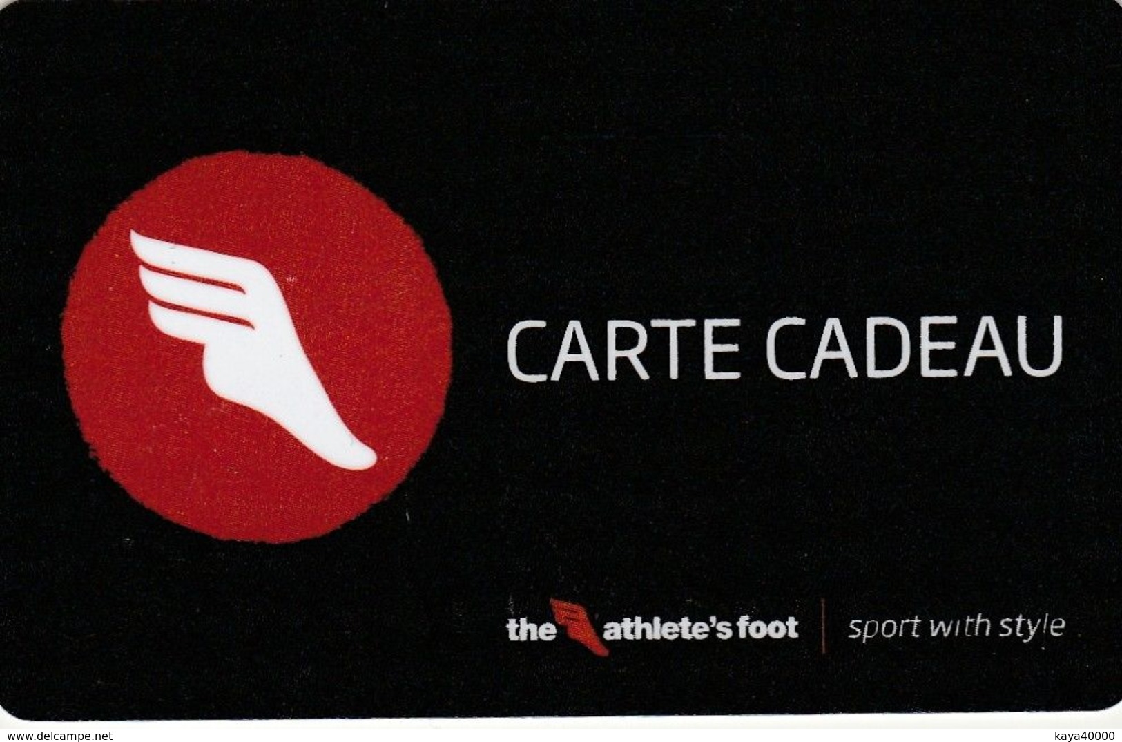 ## Carte  Cadeau  ATHLETE'S FOOT  ##    Gift Card, Giftcart, Carta Regalo, Cadeaukaart - Gift Cards