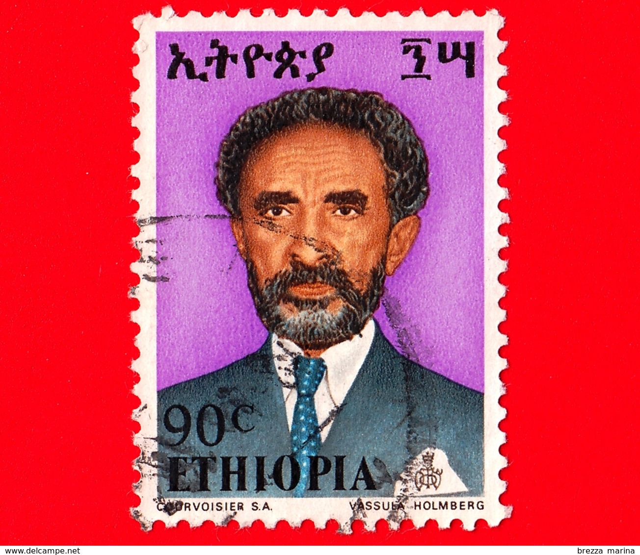 ETIOPIA - Usato - 1973 - Imperatore Haile Selassie - 90 - Etiopia