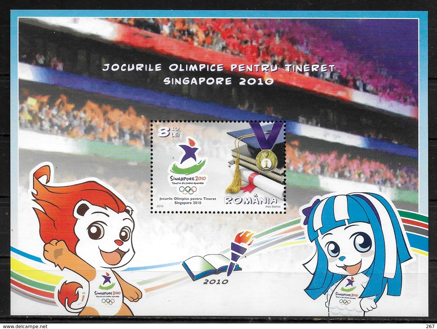 ROUMANIE  BF  ( 2010 ) * *  Jo 2010 Logo Livre - Verano 2014 : Singapur (Juegos Olímpicos De La Juventud)