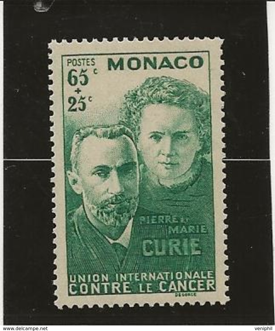 MONACO -TIMBRE N°167 NEUF SANS CHARNIERE -ANNEE 1938 - COTE : 24 € - Ongebruikt