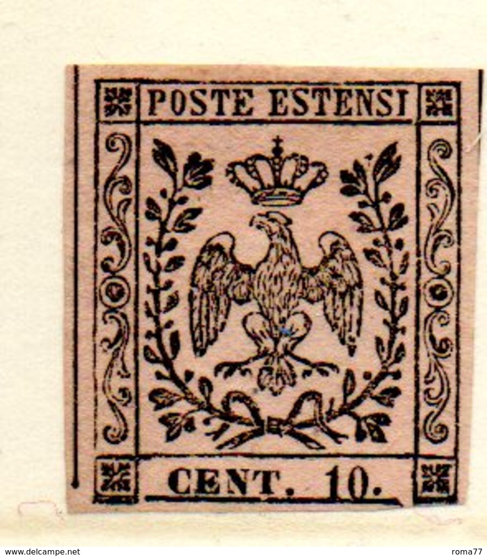 ASI53a - MODENA 1852 , 10 Cent  N. 9  Nuovo * Con Punto Dopo La Cifra. - Modena