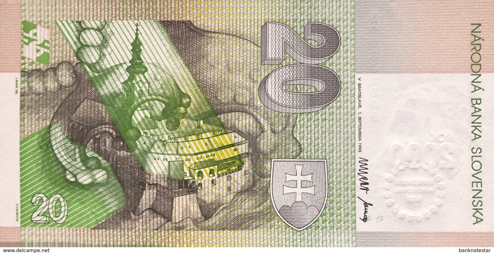 Slovakia 20 Korun, P-34 (1993/2000) - UNC - Millenium Issue - Slowakei