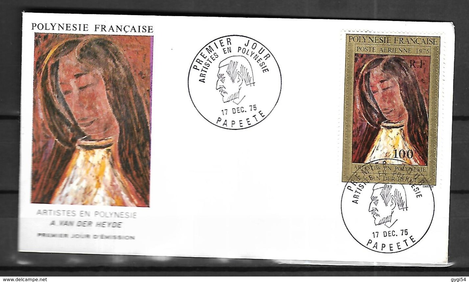 Polynésie Française Fdc   17  12  1975 à Papeete Cat Yt   N° 102 Poste Aérienne - Storia Postale