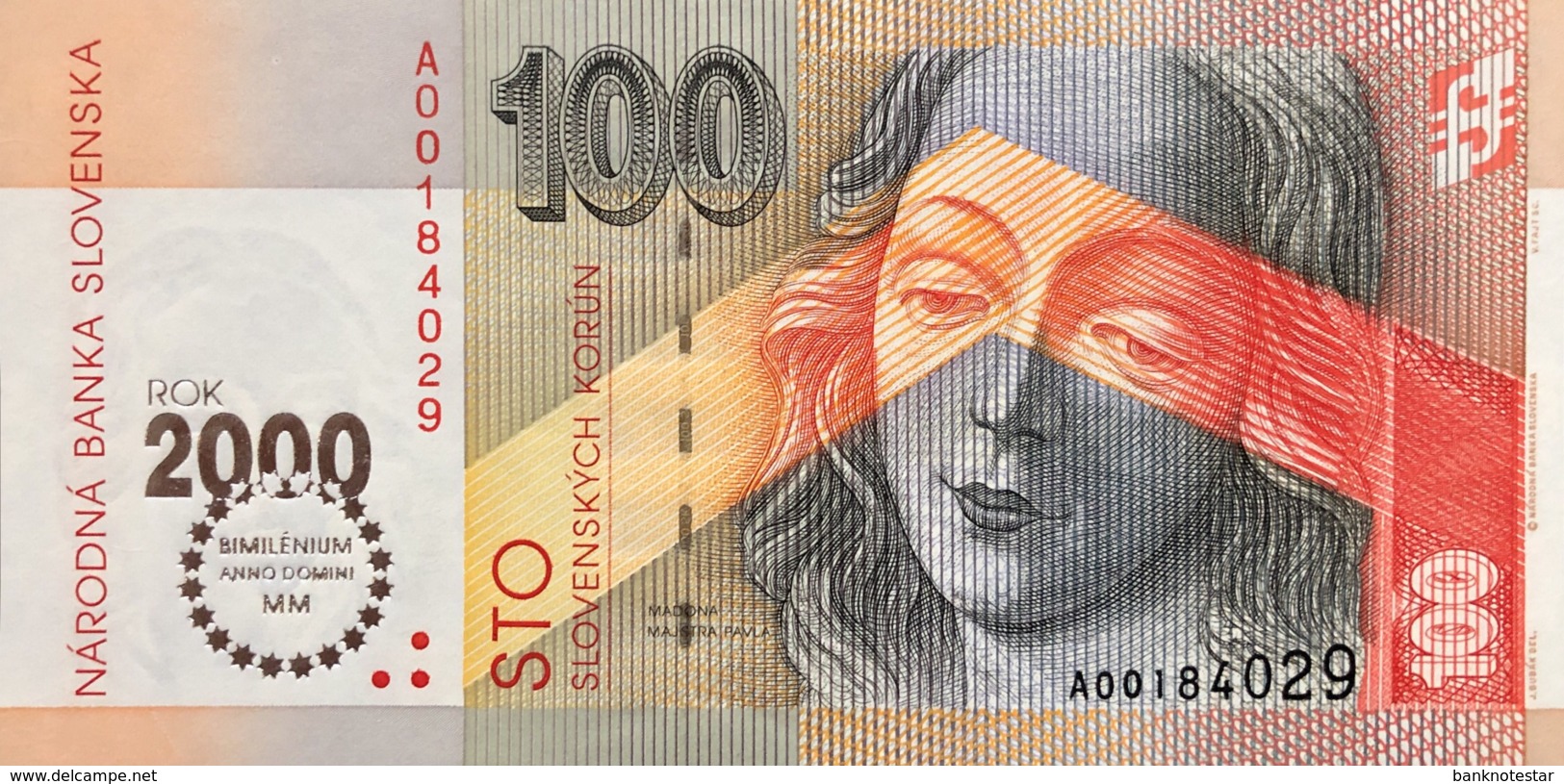 Slovakia 100 Korun, P-36 (1993/2000) - UNC - Millenium Issue - Slovakia