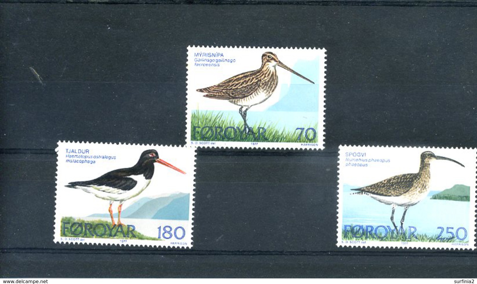 STAMPS - FAROES - 1977 BIRD SET UMM - Faroe Islands
