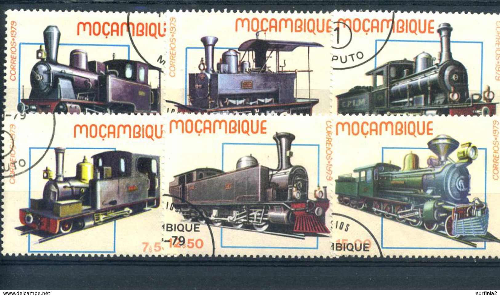 STAMPS - MOZAMBIQUE - 1979 SET OF TRAINS FINE USED - Mozambique