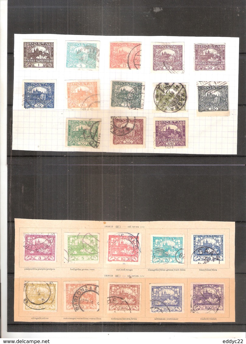 Tchécoslovaquie - 23 Timbres Différents Entre 1 Et 26 Non Dentelé - Obl/gest/used (à Voir) - Oblitérés