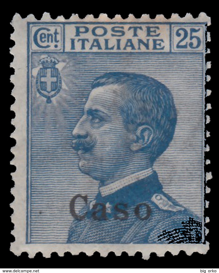 Italia - Isole Egeo: Caso - 25 C. Azzurro - 1912 - Egée (Caso)