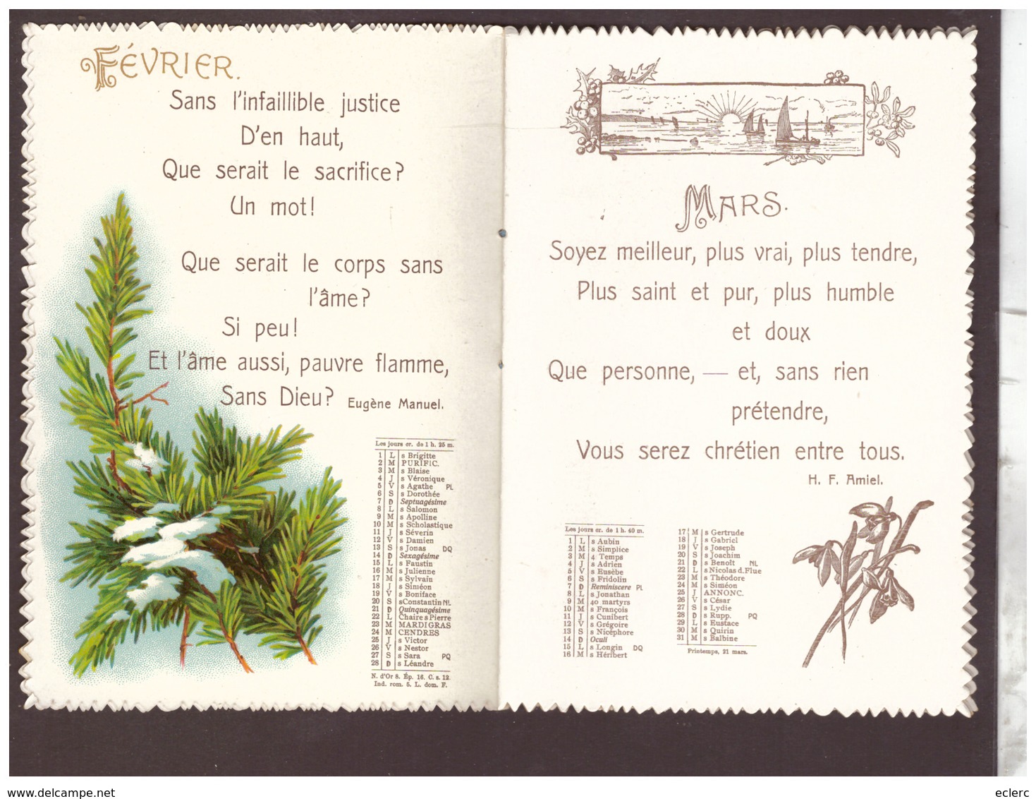 LIVRET BONNE ANNEE 1909 - CALENDRIER ILLUSTRE -  LES 12 MOIS AVEC DES POESIES - Nouvel An