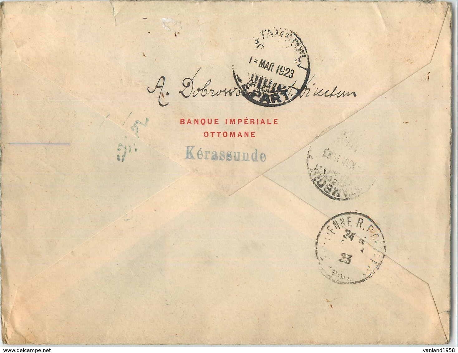 Lettre Recommandée De TURQUIE-  Voyagée De Kerassunde à St Etienne En 1923 - Covers & Documents
