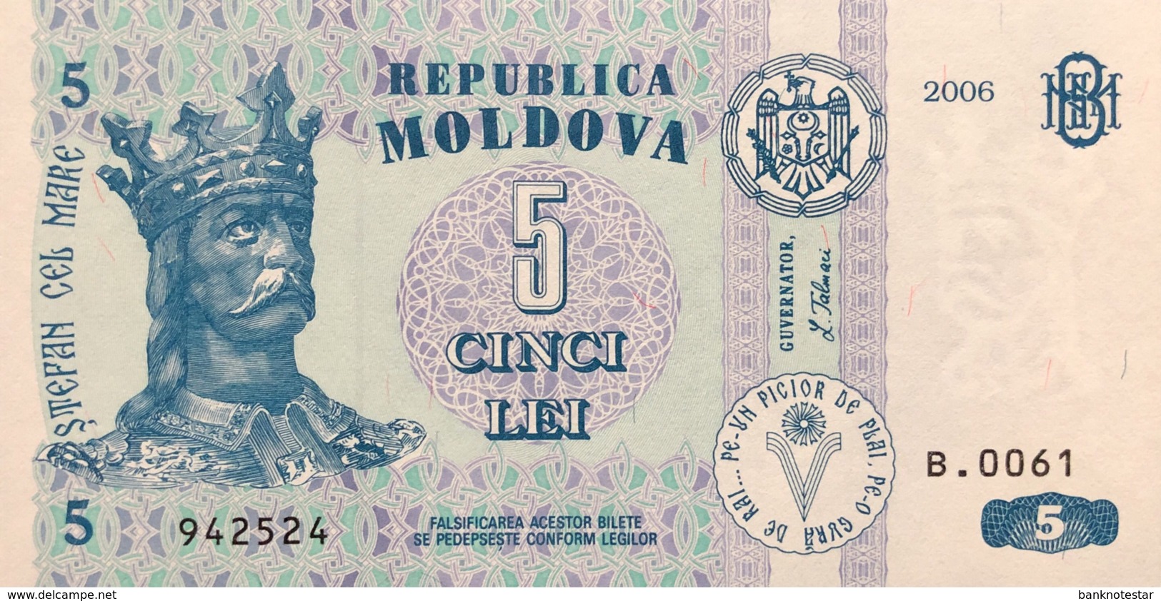 Moldavia 5 Lei, P-9e (2006) - UNC - Moldawien (Moldau)