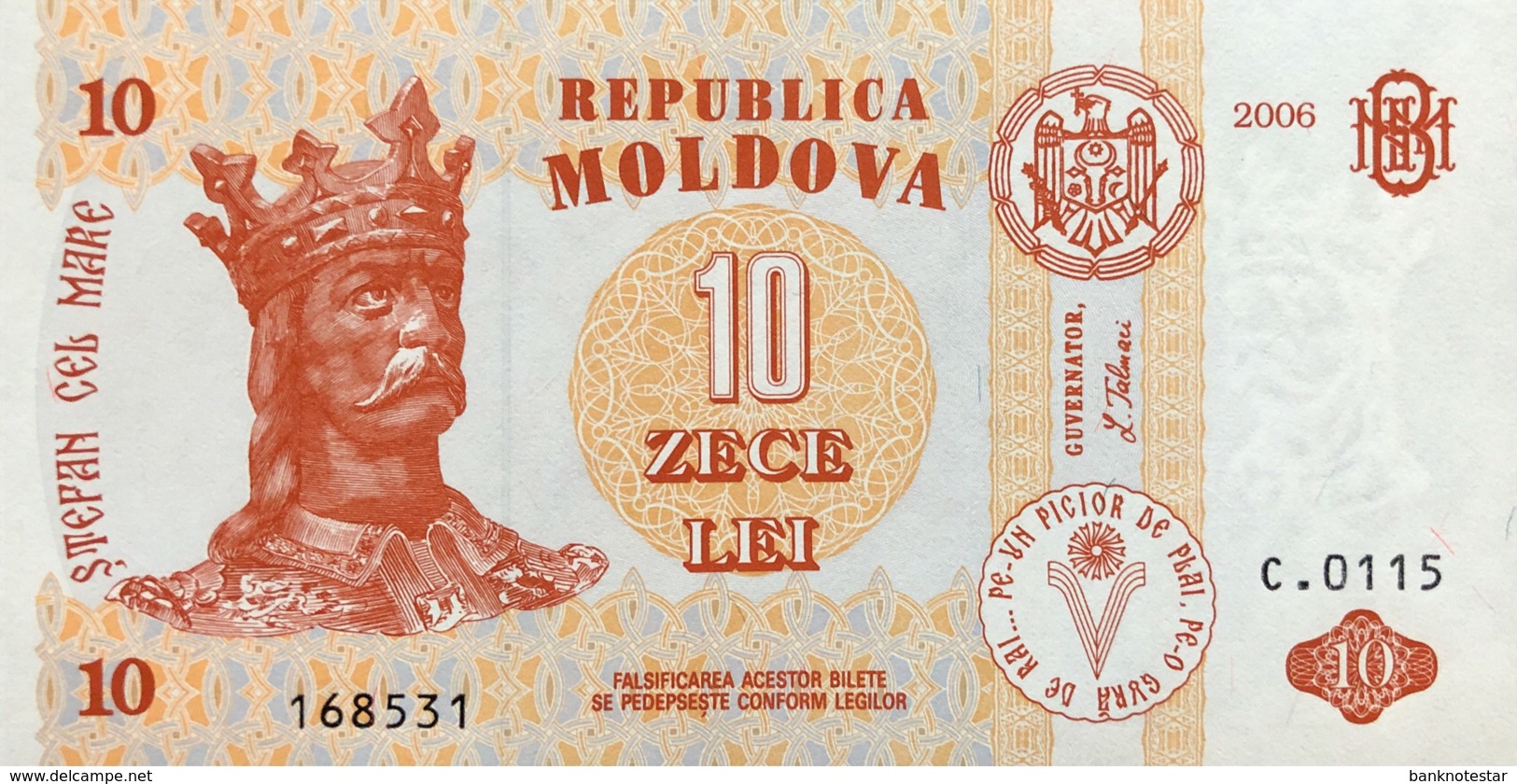 Moldavia 10 Lei, P-10e (2006) - UNC - Moldavië