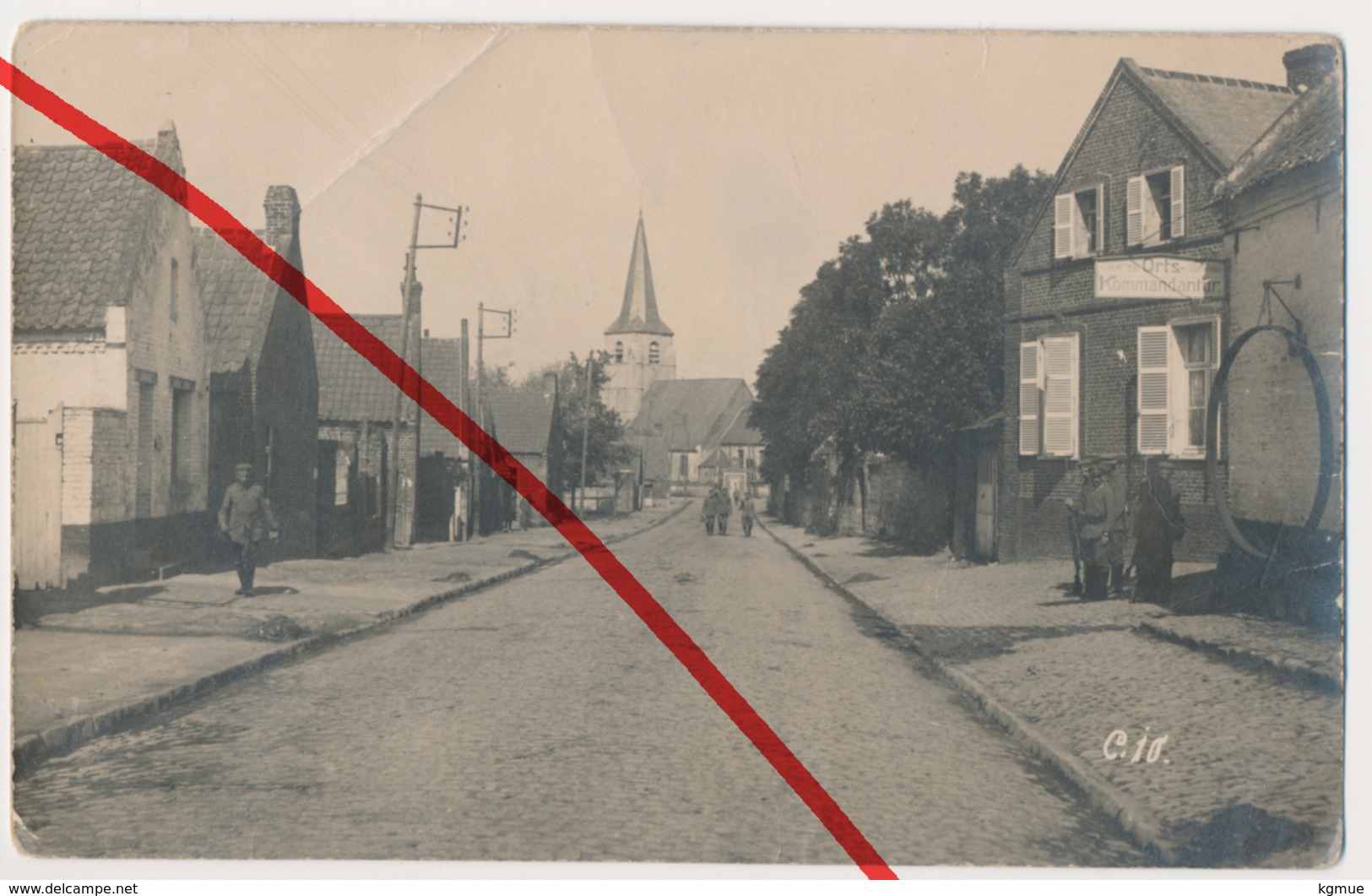 Original Foto - Sauchy-Lestrée - Stendaler Straße - Ca. 1915 - Orts-Kommandantur - Da Waren Wohl Soldaten Aus Stendal - Arras