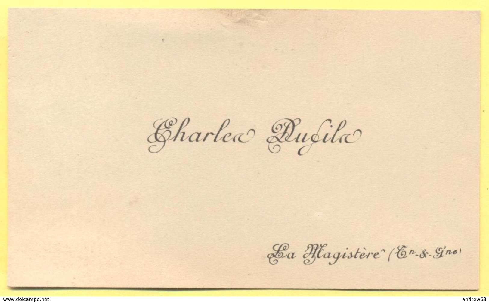 Biglietto Da Visita - Charles Dufils - Lamagistère (Tarn-et-Garonne) - Cartoncini Da Visita
