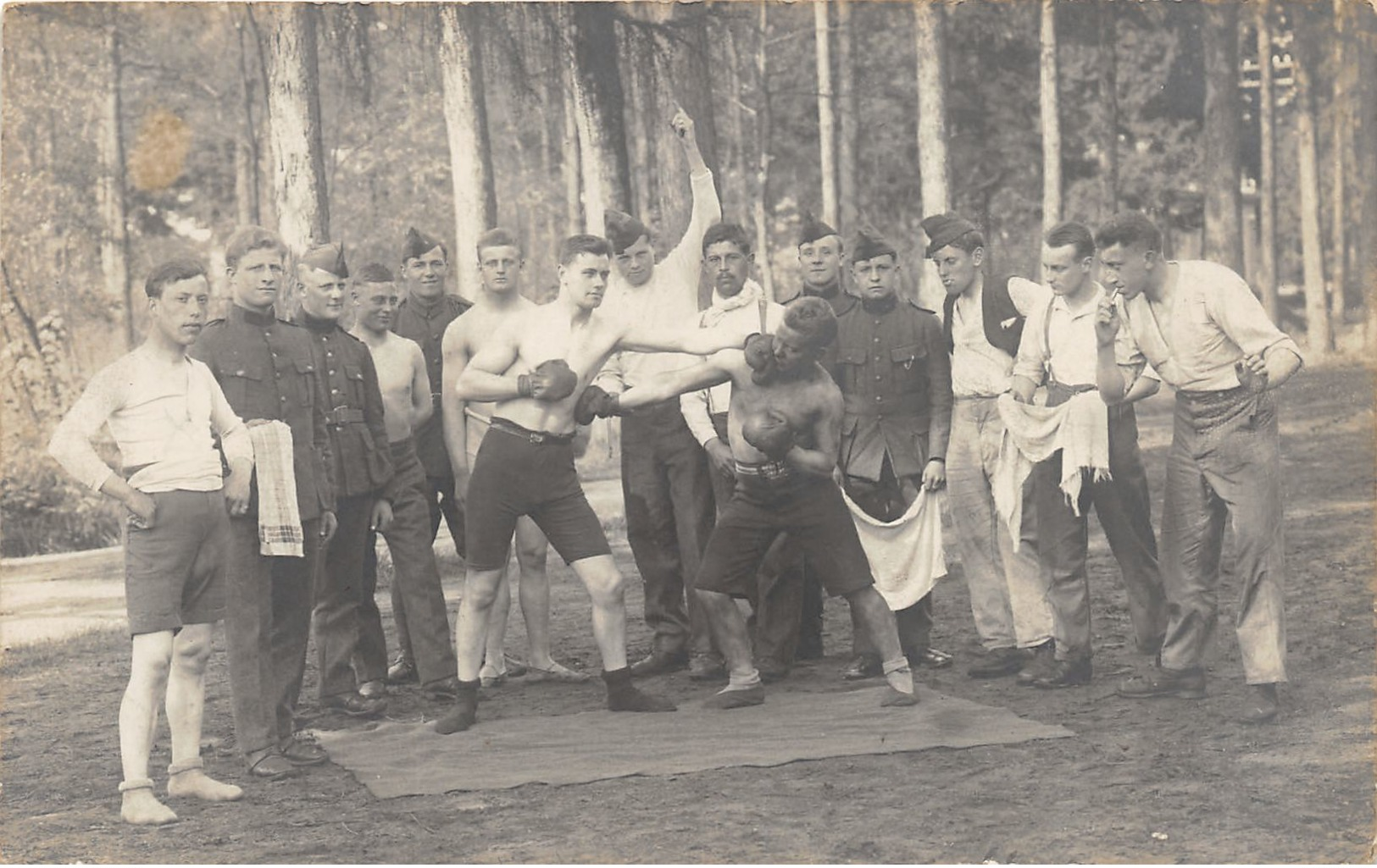 Carte-Photo Animée, Groupe, Boxe - Uniformes