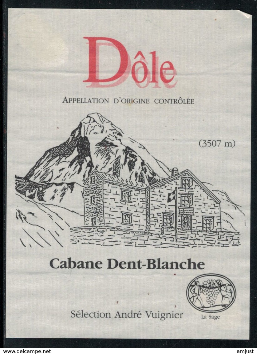 Rare // Etiquette De Vin // Montagne // Dôle, Cabane Dent-Blanche - Montañas