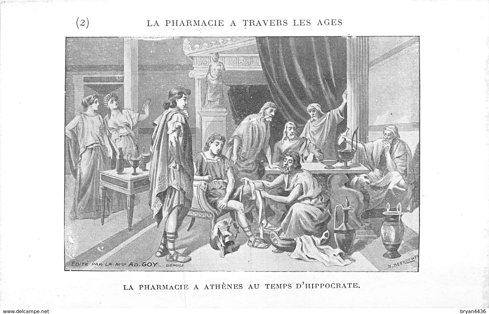 PHARMACIE  - PHARMACIEN- THEME; LA PHARMACIE à TRAVERS LES ÂGES - A ATHENE AU TEMPS D'HIPPOCRATE -TRES BEL ETAT - Santé