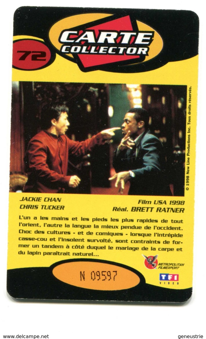 Carte VIDEO FUTUR - N°72 - Film De Cinéma - Rush Hour - Jackie Chan - Abonnement