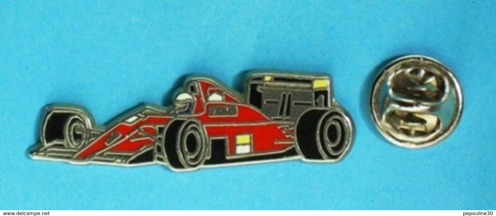 PIN'S //   ** F1 SAISON 1990 / FERRARI F1-90 / ALAIN PROST ** . (Locomobile)