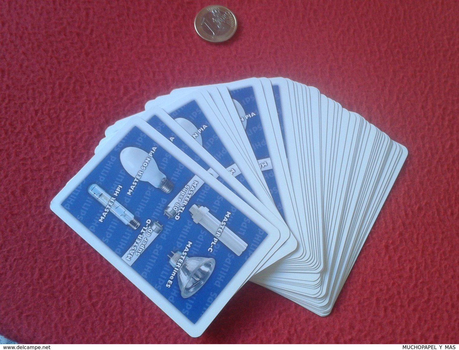 SPAIN BARAJA DE 40 CARTAS PLAYING CARD COLLECTION CARDS NAIPES NAIPE ESPAÑOL ESPAÑA FOURNIER BOMBILLAS PHILIPS LIGHTBULB - Barajas De Naipe