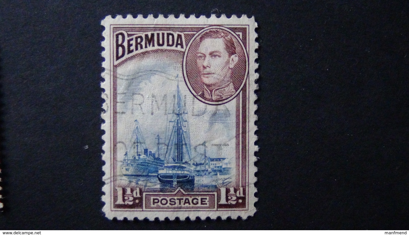 Bermuda - Hamilton Harbour - 1938 - Mi:BM 102b, Sn:BM 119, Yt:BM 105 O - Look Scan - Geographie