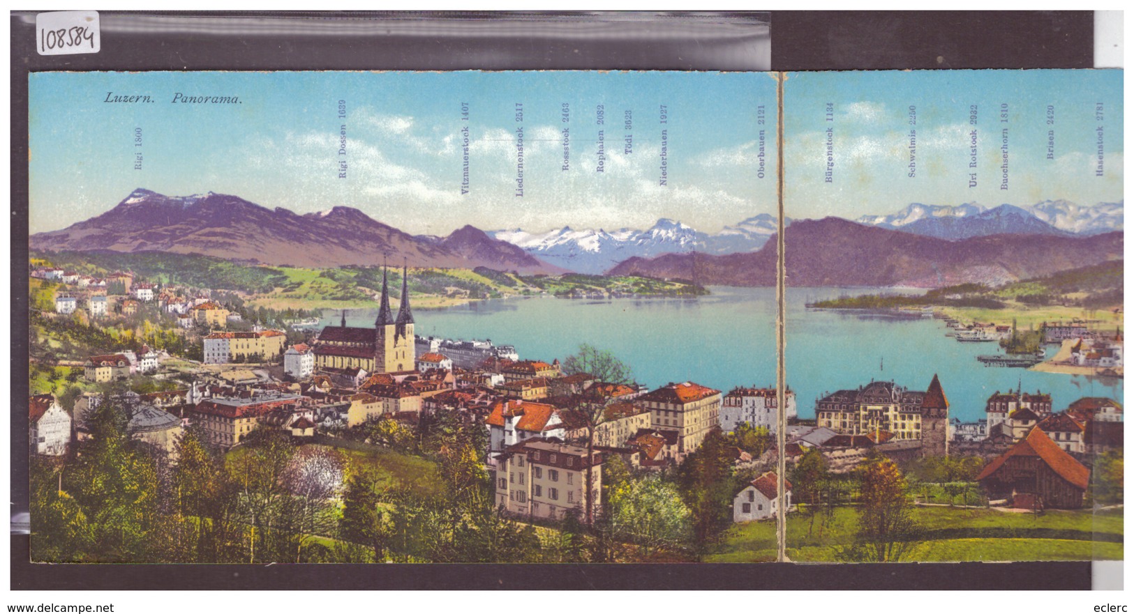 LUZERN - CARTE TRIPLE - PANORAMA - TB - Lucerne