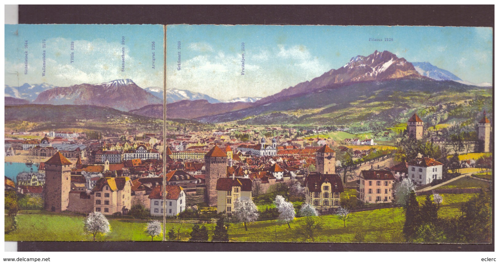 LUZERN - CARTE TRIPLE - PANORAMA - TB - Lucerne