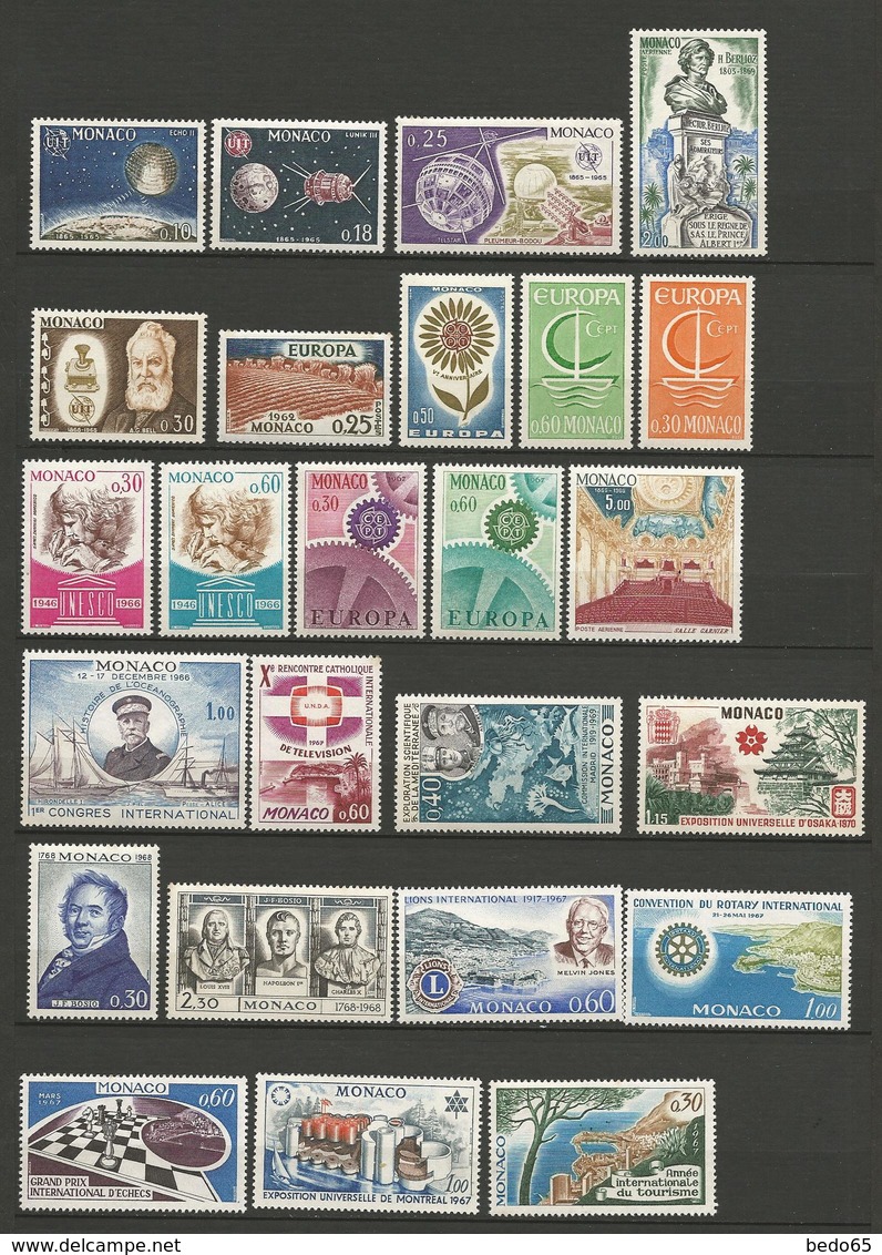 LOT  MONACO  NEUF** SANS CHARNIERE  / MNH / Cote 24€ - Collections, Lots & Séries