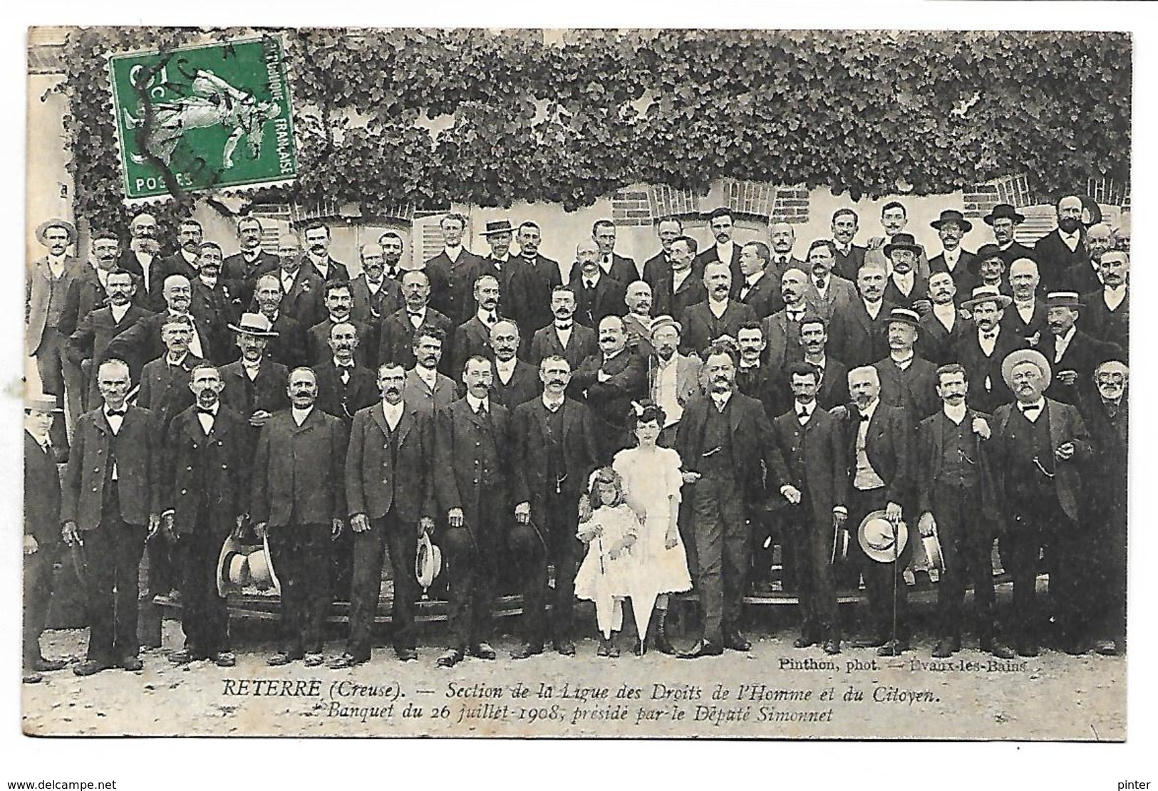 RETERRE - Section De La Ligue Des Droits De L'Homme Et Du Citoyen - Banquet Du 26 Juillet 1908 - Altri & Non Classificati