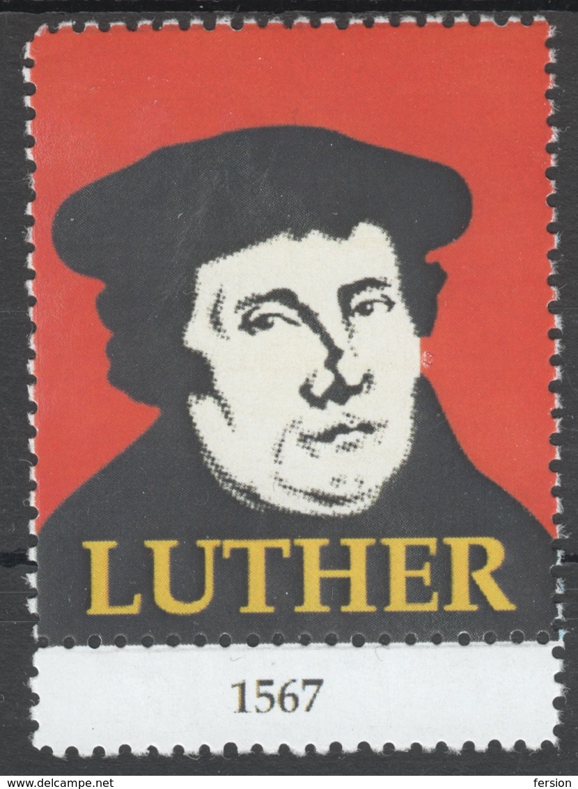 Martin Luther - Reformed Church Protestant Reformation Label Vignette Cinderella DEBRECEN Synod 2017 - MNH - Christentum