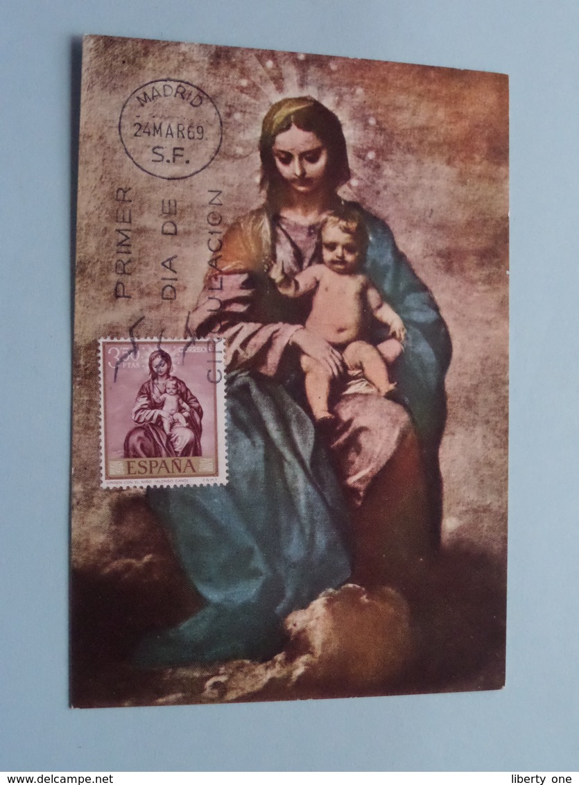 ALONSO CANO - La Virgen Con El Nino : Stamp 24 Mar 69 Madrid ( Voir / Zie - Photo / Foto ) ! - Cartes Maximum
