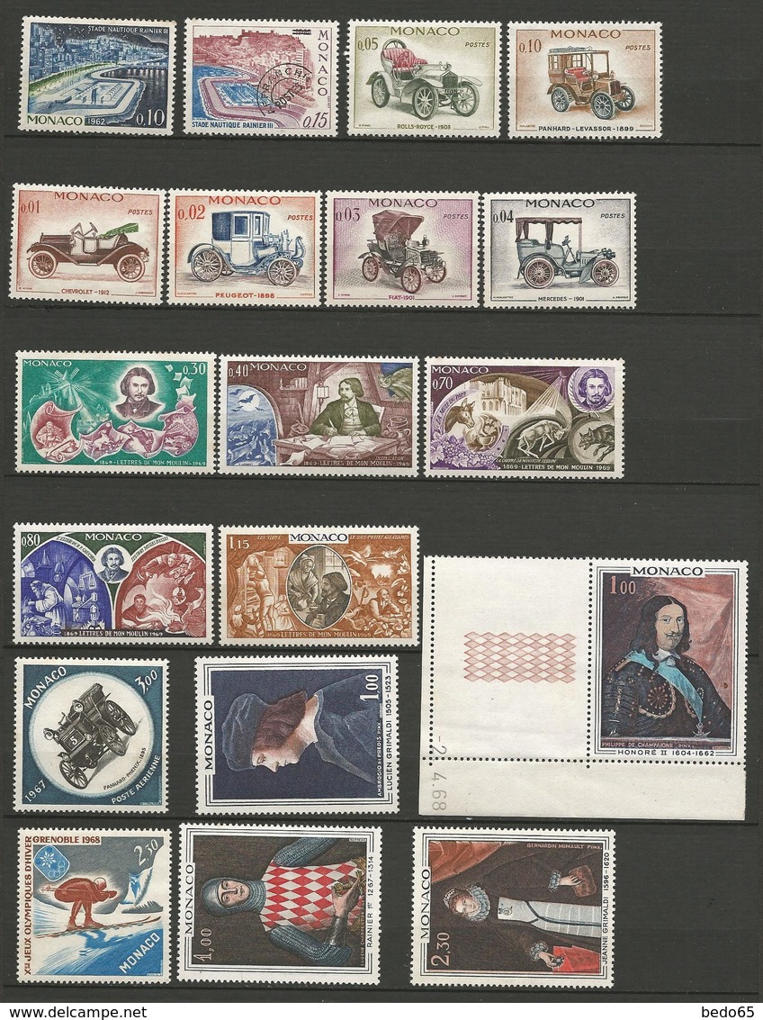 LOT MONACO  NEUF** LUXE SANS CHARNIERE  / MNH / Cote 16€ - Collections, Lots & Séries