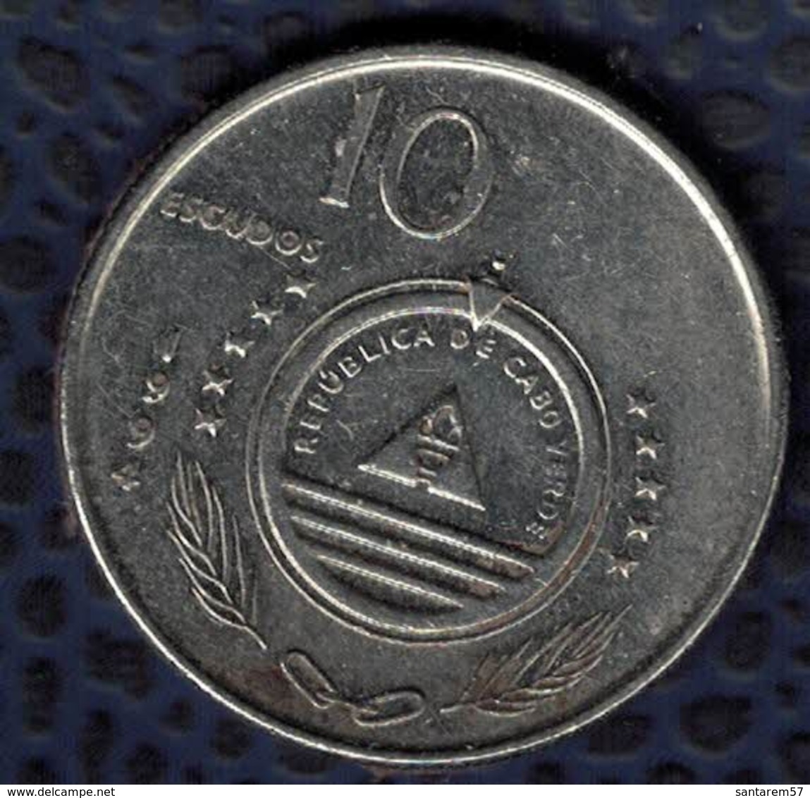 Cap Vert 1994 Pièce De Monnaie Coin 10 Escudos Oiseau Faune Halcyon Leucocephala Acteon Passarinha SU - Cape Verde