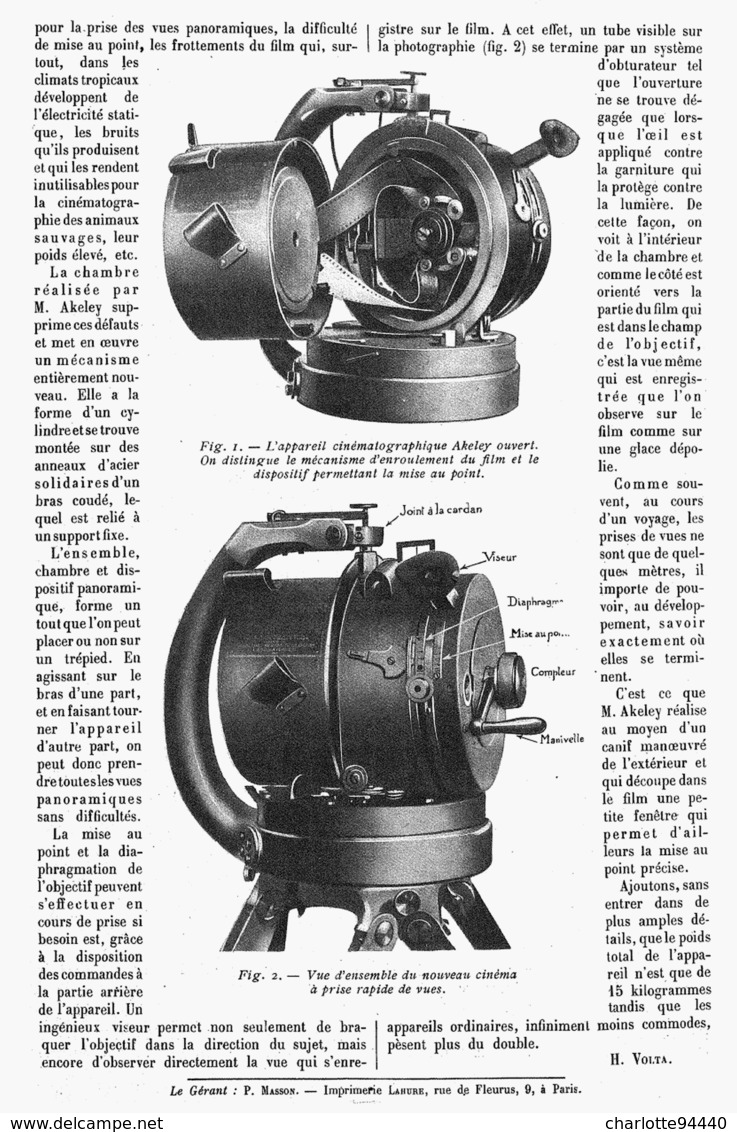 NOUVEL APPAREIL CINEMATOGRAPHIQUE " AKELEY "  1916 - Other & Unclassified