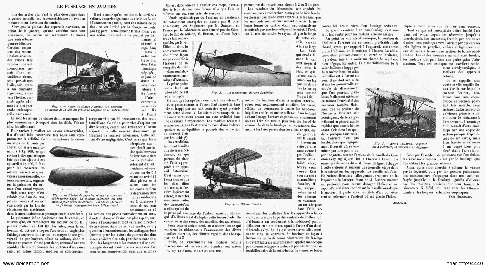 LE FUSELAGE En AVIATION  1916 - Autres & Non Classés