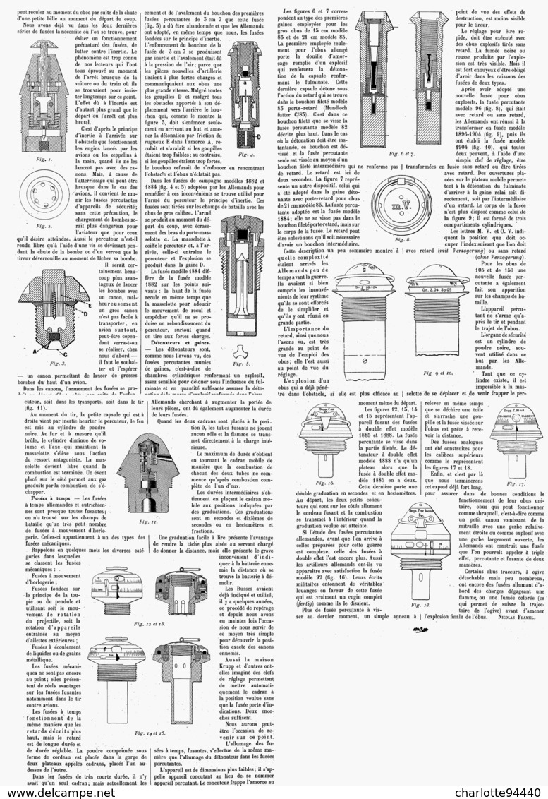 FUSEES D'ENGINS ALLEMANDS Et AUTRICHIENS  1916 - 1914-18