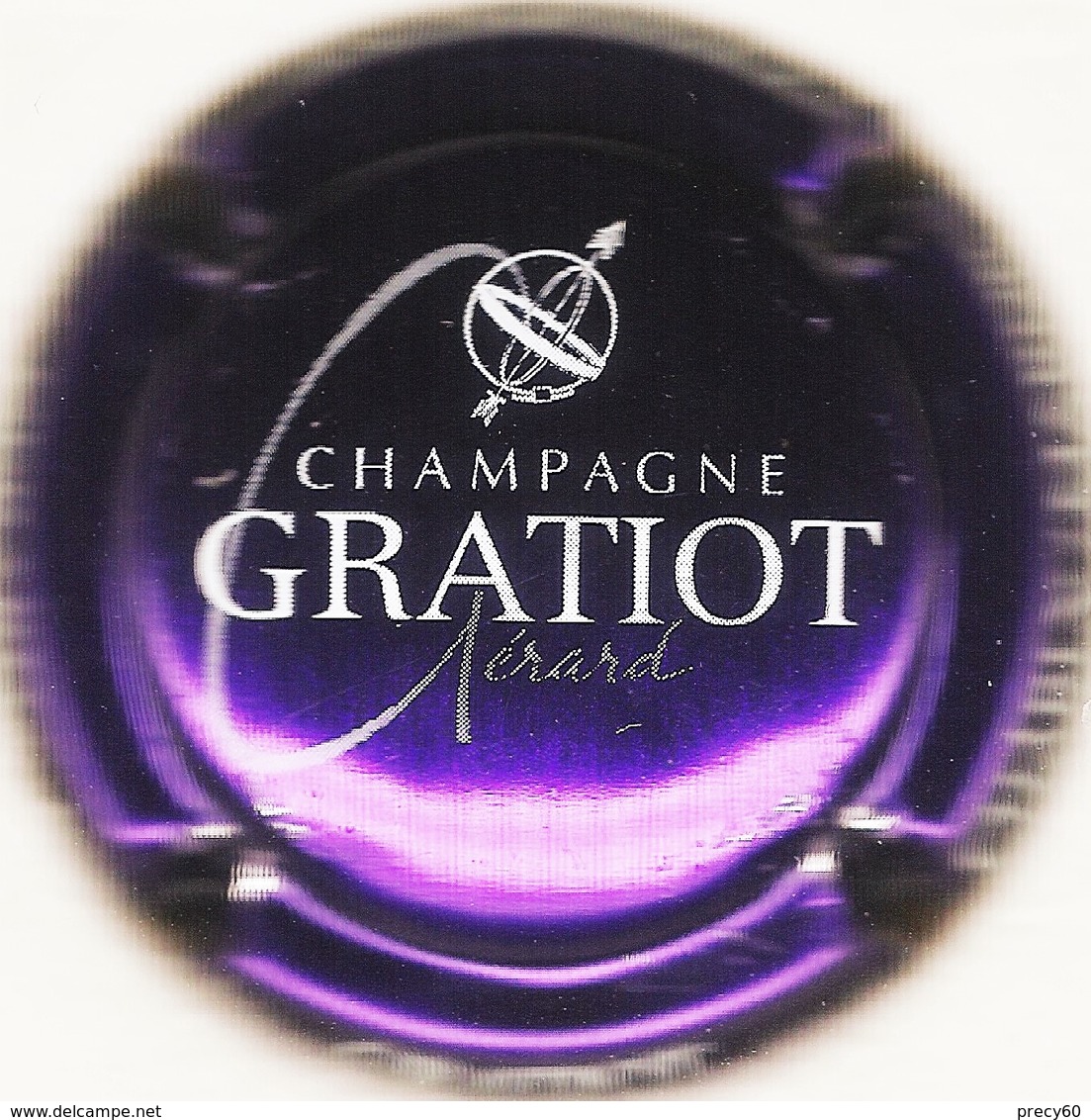 Gratiot Gérard N°9, Nom Horizontal, Violet Métallisé & Blanc - Autres & Non Classés