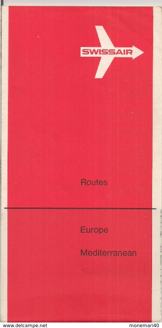 EUROPE (SUISSAIR) CARTES - ROUTES - MÉDITERRANÉE (Images De MCDONNELL DOUGLAS DC Et De BEOING 747) - Autres & Non Classés