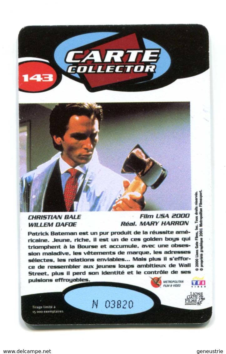 Carte VIDEO FUTUR - N°143 - Film De Cinéma - American Psycho - Abbonamento