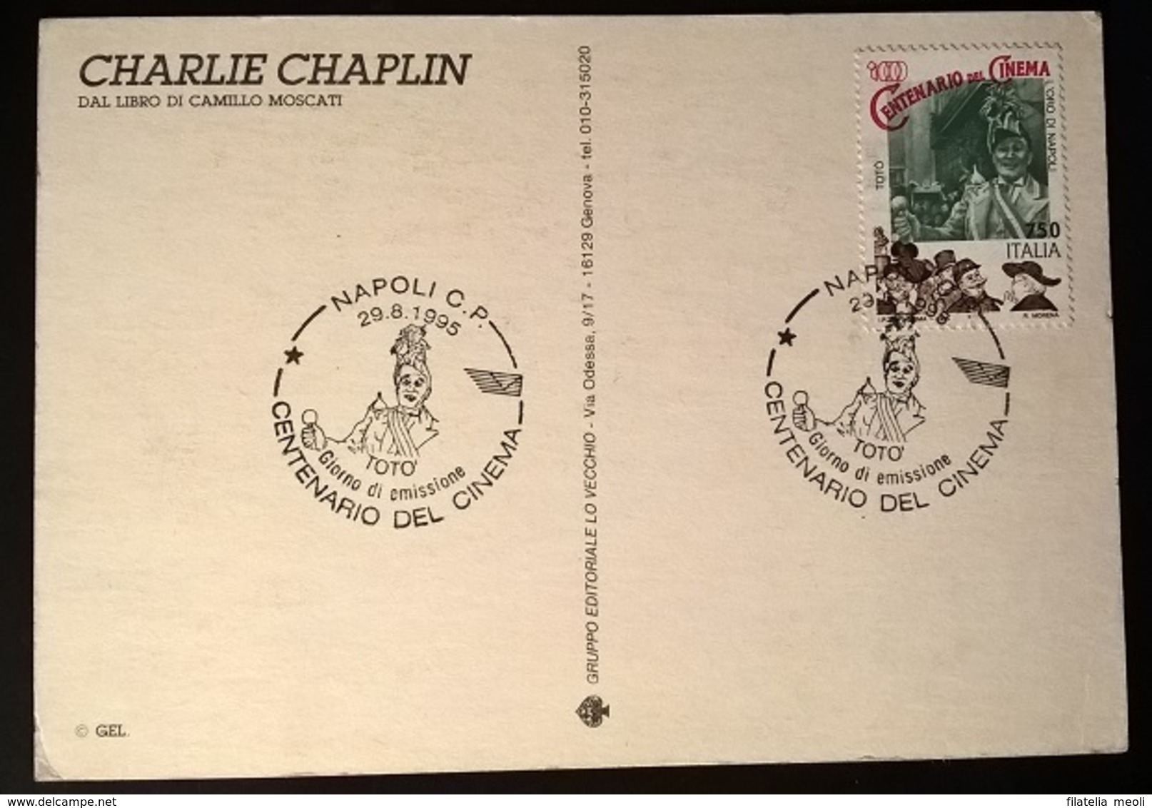 CARTOLINA CHARLIE CHAPLIN - Altri & Non Classificati