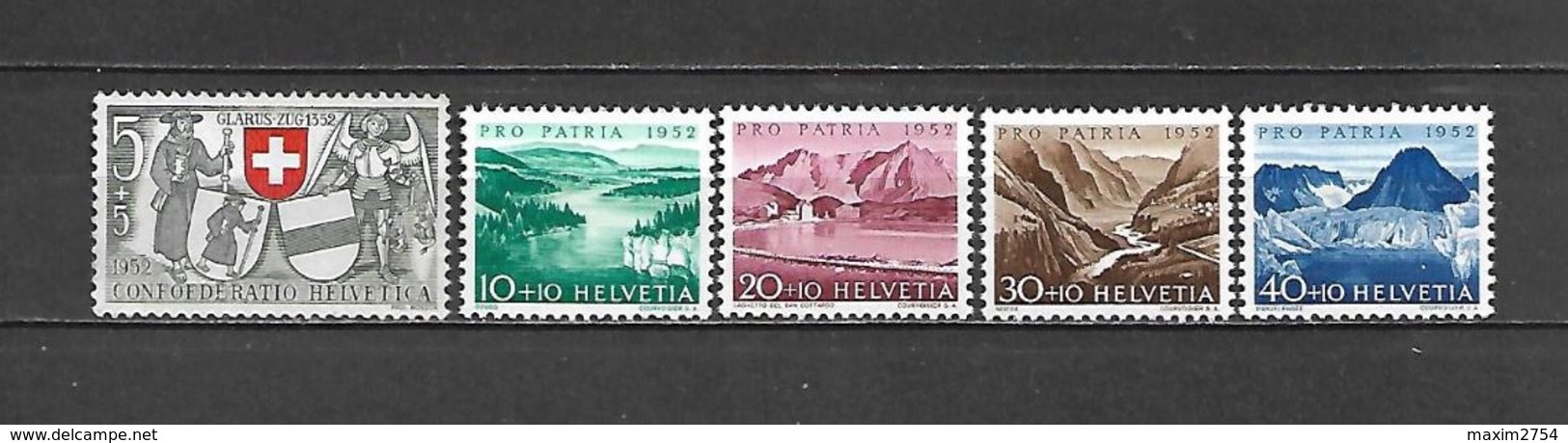 1952 - N. 521/25** (CATALOGO UNIFICATO) - Nuovi