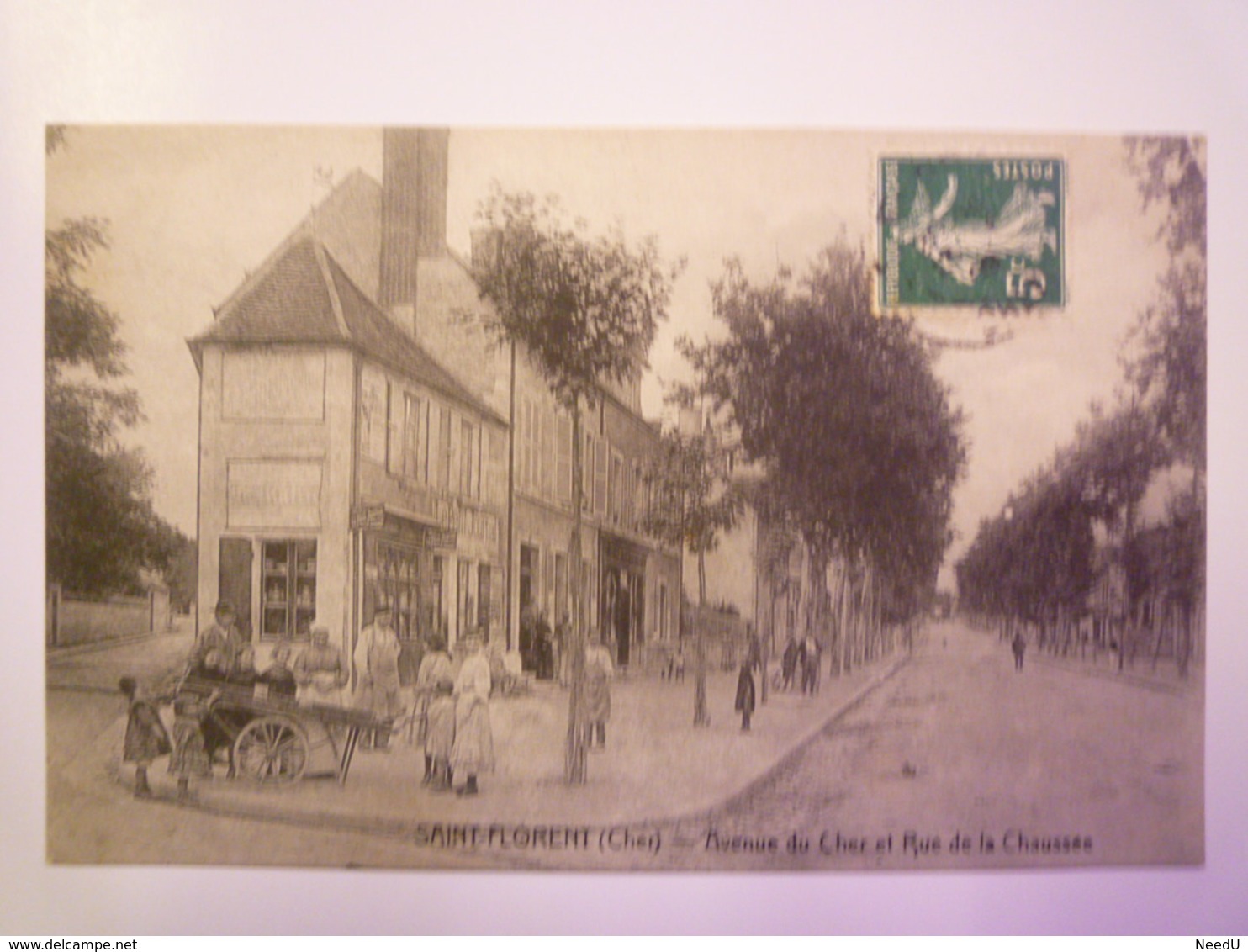 SAINT-FLORENT-sur-CHER  (Cher)  :  Avenue Du Cher Et Rue De La Chaussée  -  SUP Animation   1909   XXX - Saint-Florent-sur-Cher